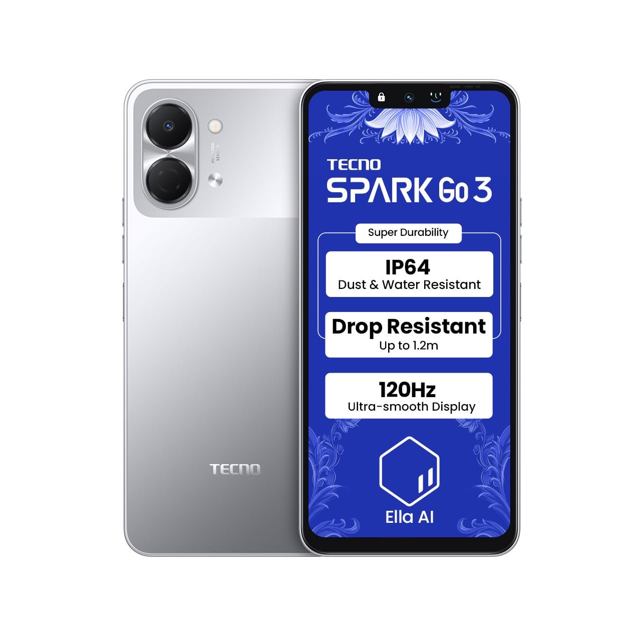 Tecno Spark Go3 Titanium Grey 8GB(4+4)+128GB